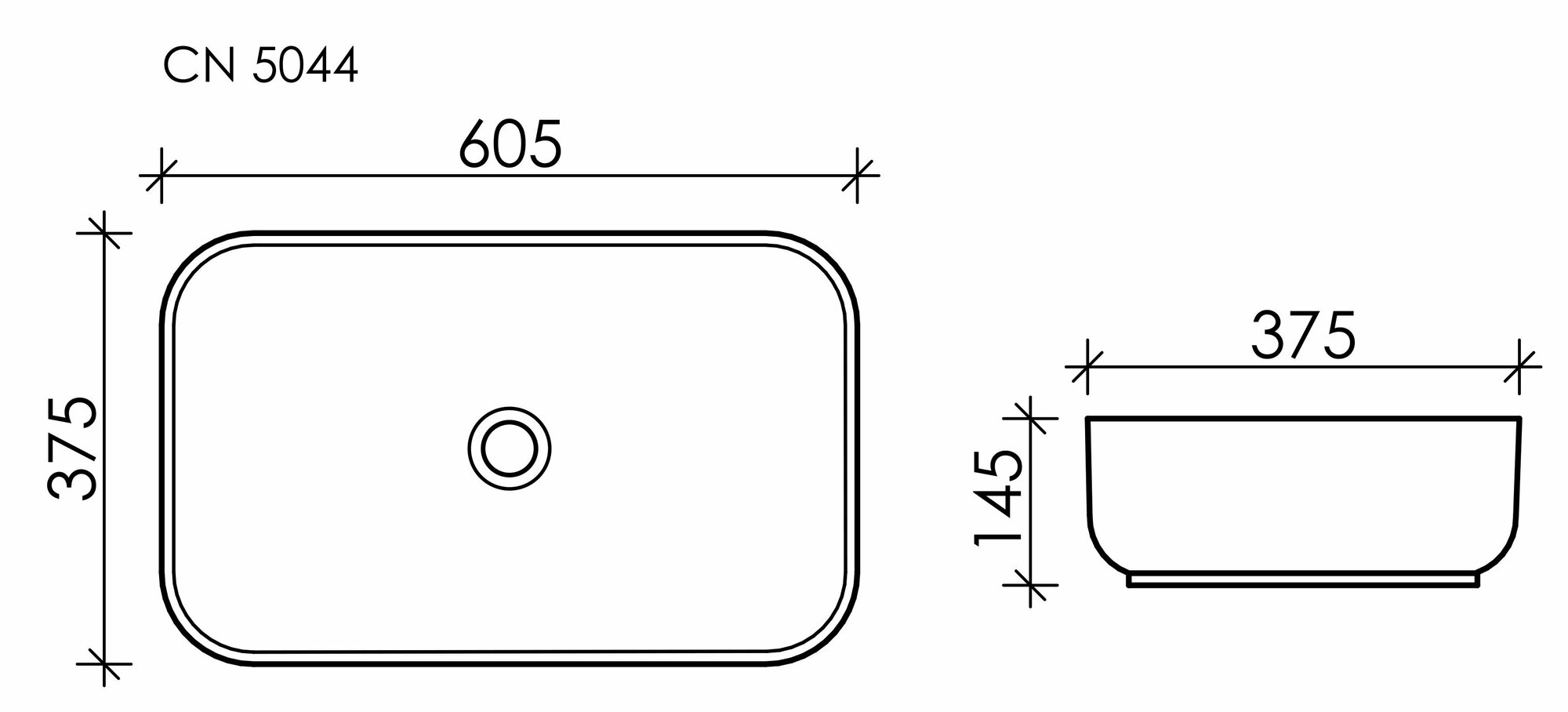 Раковина накладная Ceramicanova Element CN5044 60,5 см - фотография № 6