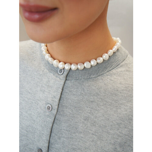 Колье by mar DONNA, жемчуг культивированный, жемчуг пресноводный, жемчуг барочный, длина 42 см, белый