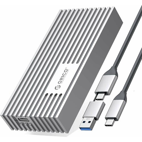 Внешний корпус (переходник) M.2 NVMe PCI-E - USB 4 (Thunderbolt 3, 4) Orico Brick Silver Box orico thunderbolt 3 m 2 nvme ssd enclosure 40gbps support 2tb aluminum with 40gbps thunderbolt 3 c to c cable for mac windows