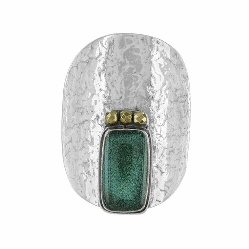 Кольцо TARATATA, Celeste, разъемное, смола, пудра, стеклянные бусины, TT-W23-09422-104 зеленый