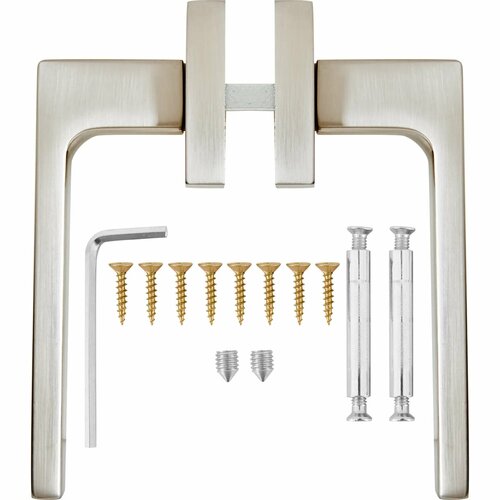 Дверные ручки 142 D комплект цвет никель 2982₽