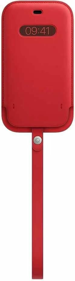 Чехол (футляр) Apple Leather Sleeve with MagSafe, для Apple iPhone 12/12 Pro, красный [mhye3ze/a]