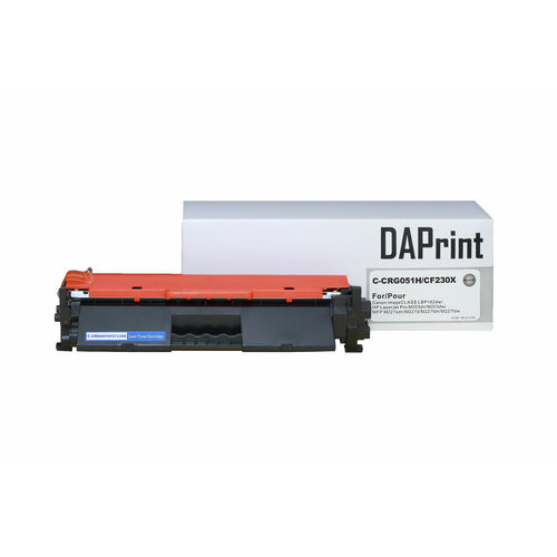 Картридж DAPrint CF230X (30X) для принтера HP и CRG051H (051H) для принтера Canon, черный (4100 стр)