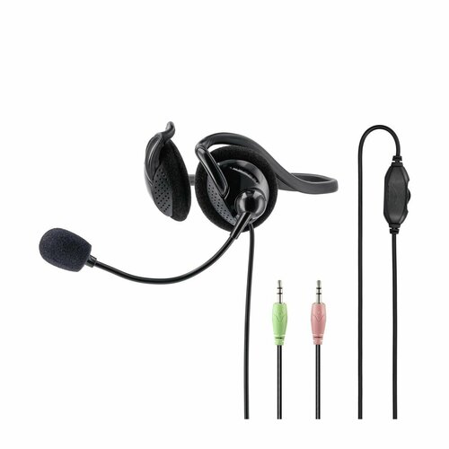 Наушники с микрофоном Hama NHS-P100 черный 2м накладные шейный обод 00139920 158200₽