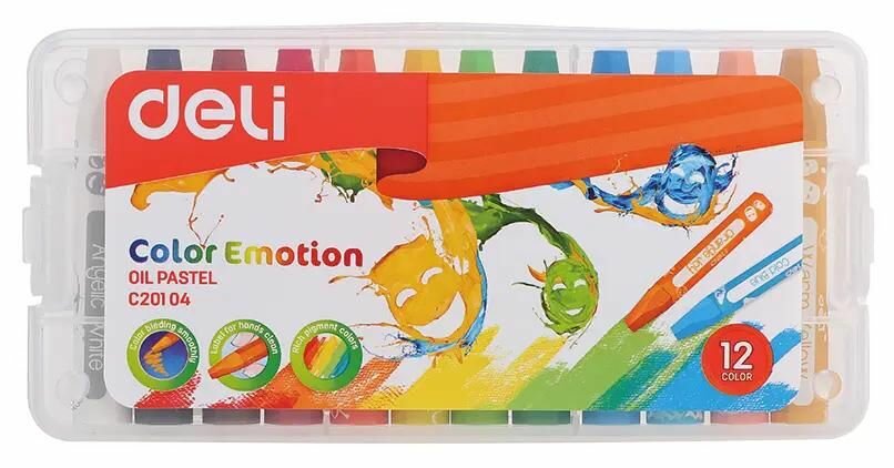 Масляная пастель Deli Color Emotion шестигранные 12цв. пл.кор. 24 шт./кор. - фото №7