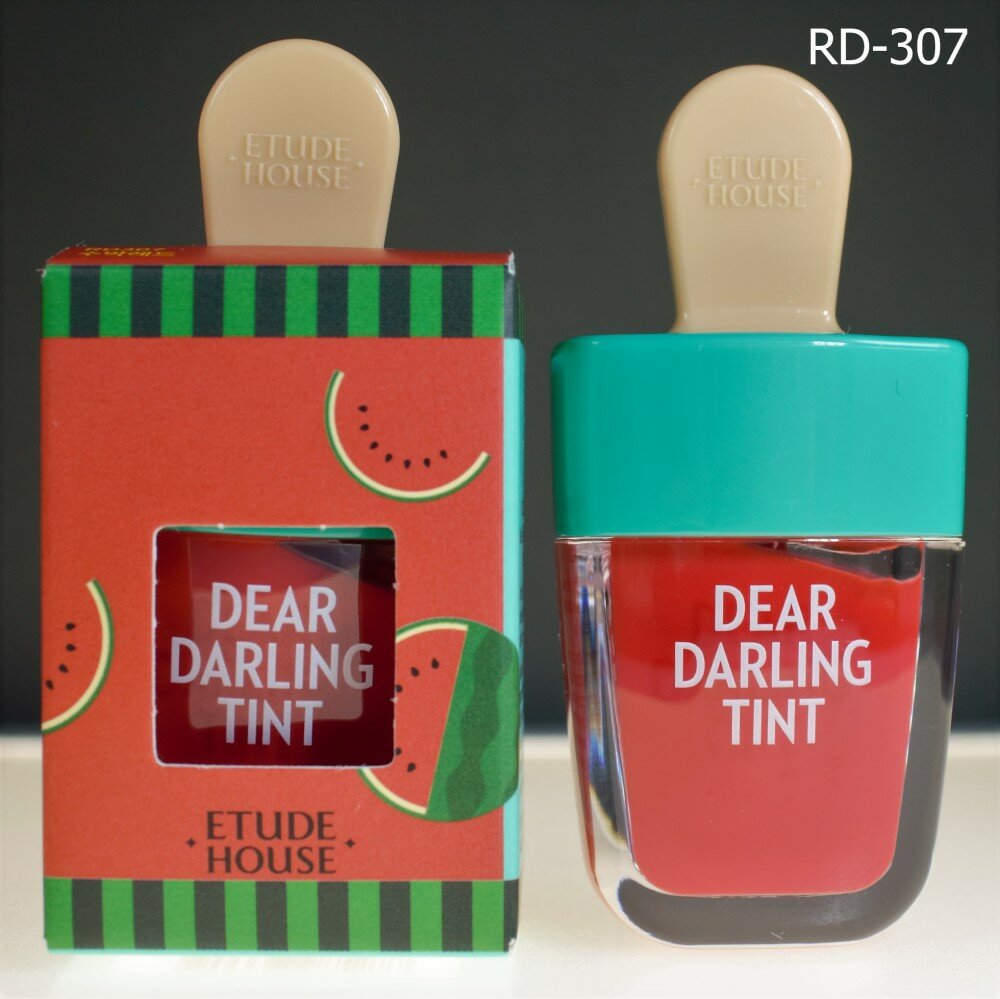 Увлажняющий гелевый тинт для губ Dear Darling Water Gel Tint Shark Red Etude House - фото №5