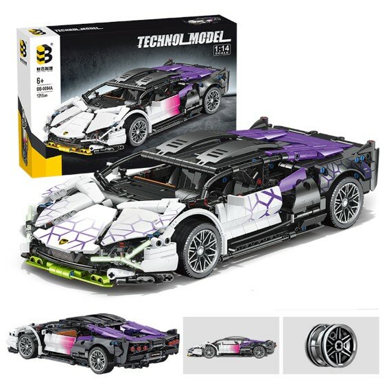 Конструктор Technic/ спорткар Lamborghini Sian FKP 37 / масштаб 1:14 / 1215 деталей, белый