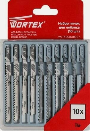 Изображение товара Набор пилок для электролобзика WORTEX 10 штук (WJTS000U11027)