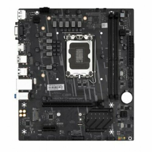 Материнская плата CBR H610M Challenger OEM (Socket 1700, 2*DDR4, mATX, VGA+HDMI+DP, 1*PCIEx16/1*PCIEx1/1*M.2, 3*SATA3, 4*USB2+2*USB3, Glan) материнская плата matx cbr h510m h challenger lga1200 h510 2 ddr4 3200 3 sata 6g m 2 2 pcie glan vga hdmi 2 usb 3 2 4 usb 2 0 bulk