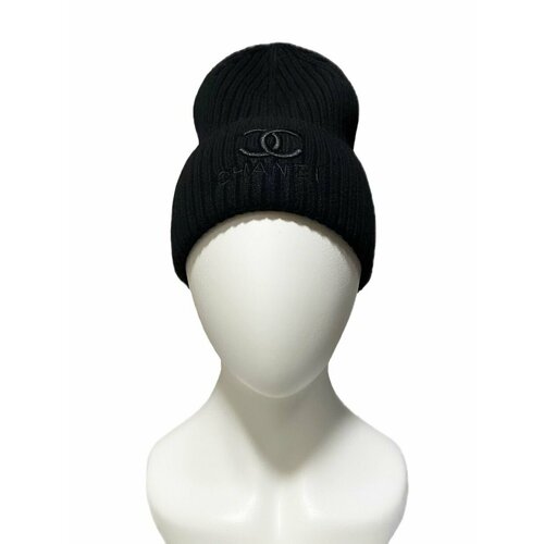 фото Шапка бини шапка черная, размер 52-58, черный нет бренда