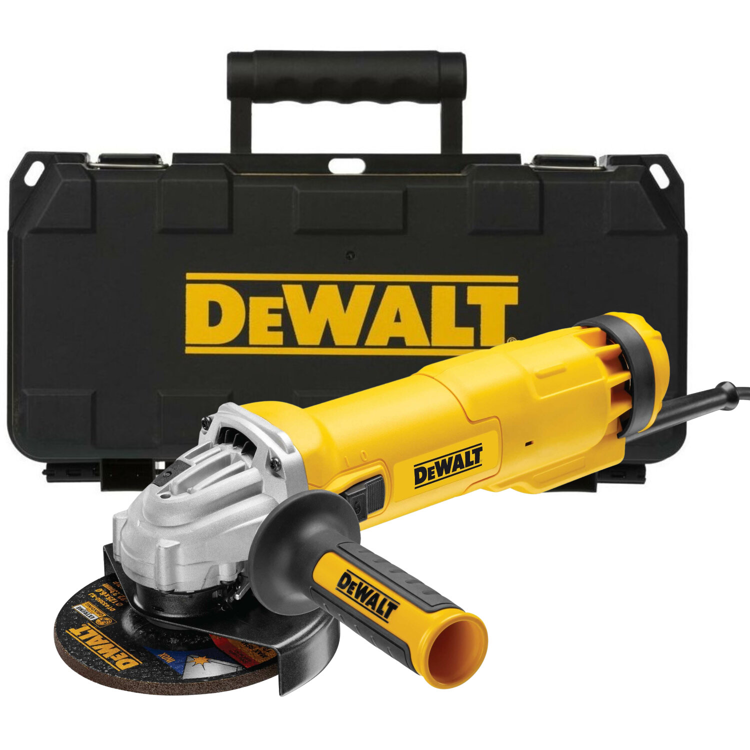 Угловая шлифмашина DEWALT, 1010 Вт, 125 мм, 11000 об/мин, в кейсе, - фото №8