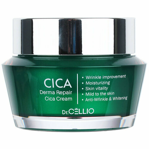 Крем для лица восстанавливающий с центеллой азиатской Dr.Cellio Derma Repair Cica Cream крем для лица ovaco крем для лица с экстрактом центеллы азиатской timeslip cica gel cream