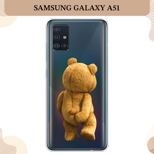 Силиконовый чехол Медвежья спина на Samsung Galaxy A51 / Самсунг Галакси А51, прозрачный