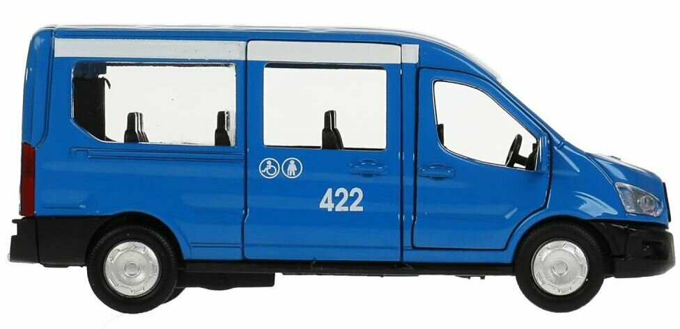 Технопарк, Машина "Ford Transit", синий, 12см - фото №4