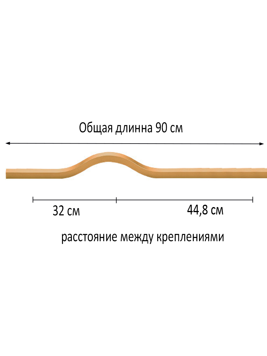 Ручка мебельная для шкафа длинная 900мм золото, 1шт. - фотография № 2