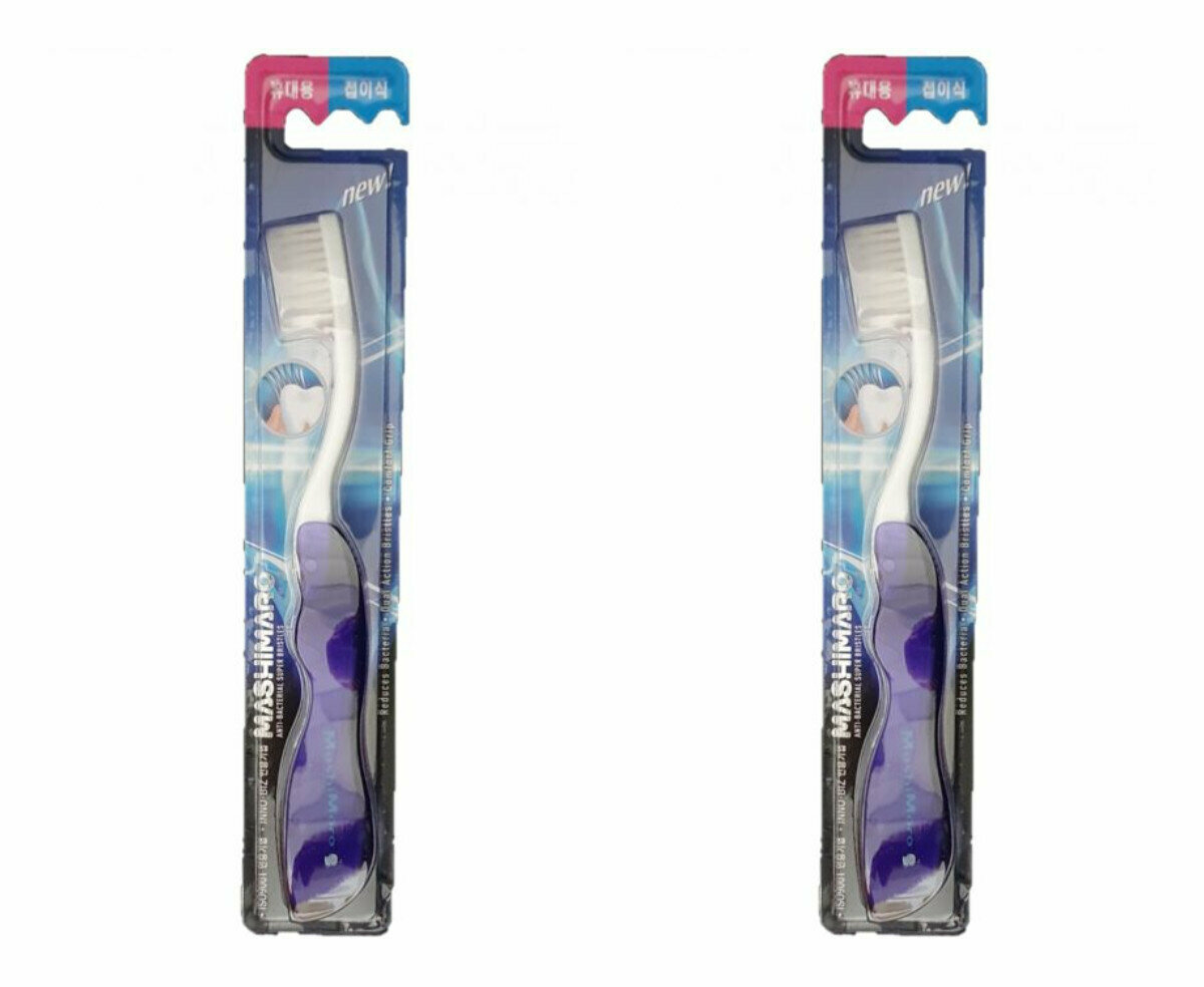 Зубная щётка со складной ручкой EQ Maxon MashiMaro Toothbrush, в ассортименте, 2 шт.