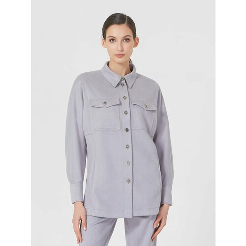 фото Рубашка lo, размер 52, серебряный