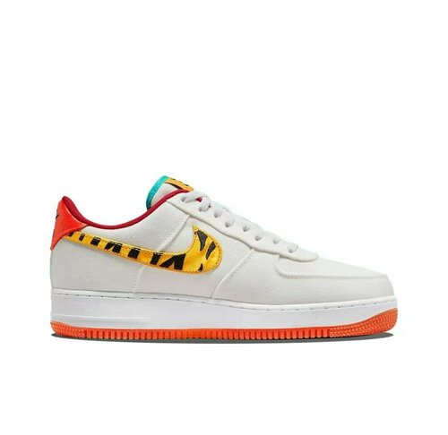 Кеды NIKE Air Force 1 07, размер 8,5us/41ru, оранжевый, белый