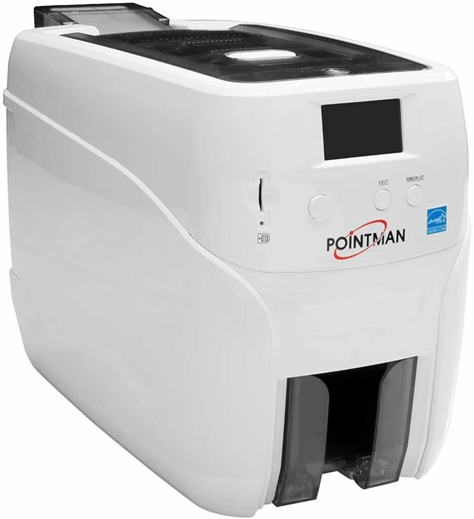 Pointman N25, двухсторонний, подающий лоток на 100 карт, принимающий на 50 карт, USB & Ethernet, энкодер магнитной полосы ISO 7811, 3 дорожки, энкодер