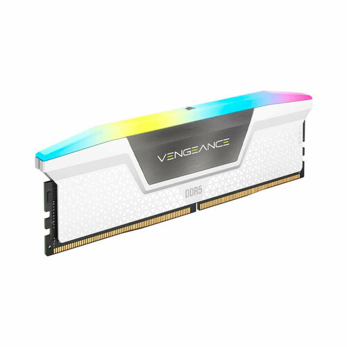 Оперативная память Corsair Vengeance RGB DDR5, 16 GB, 6000 MHz, 6000 MT/s, 36-44-44-96, 1.40 V, белый (CMH32GX5M2E6000C36W)