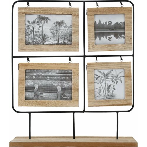 Рамка Smile, 36x42 см, металл, цвет черный/коричневый