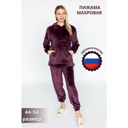 Пижама , размер 46, бордовый