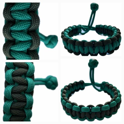фото Славянский оберег, плетеный браслет "хаки-браслет", 1 шт., размер 8 см, размер one size, диаметр 8 см, зеленый, хаки sunny street