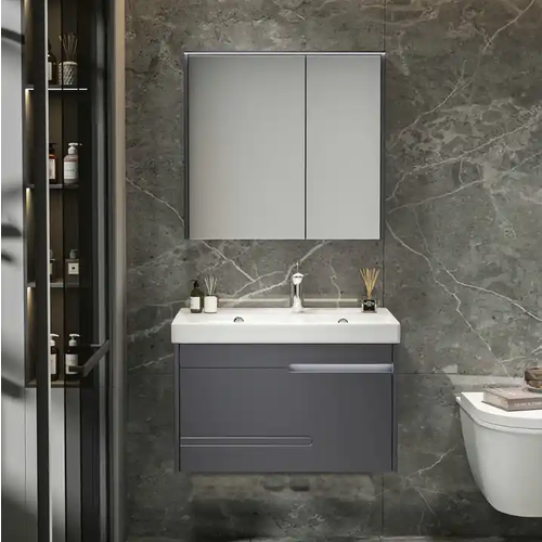 Комплект мебели Ceruttispa OGLIO 100 тумба с зеркалом и двойной раковиной сифоном и двойным сливным шлангом 1005460510 44990₽