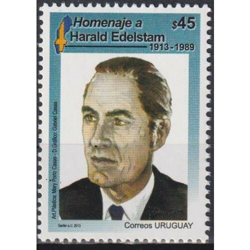 Почтовые марки Уругвай 2013г. 100 лет со дня рождения Гарольда Эдельштама Знаменитости, Дипломаты MNH
