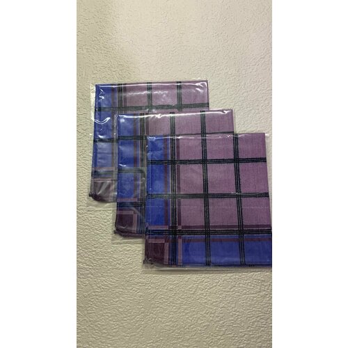 фото Носовой платок , синий, розовый вайт коттон