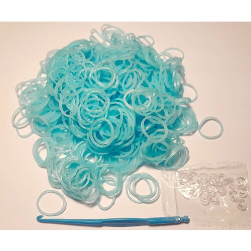 Резинки для плетения браслетов Голубой светлый 400 шт набор для плетения браслетов в ассотрименте