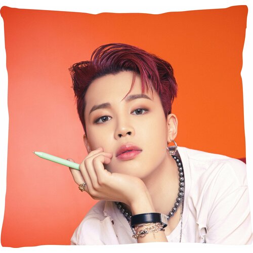 Подушка квадратная Пак Чимин Park Jimin разноцветный