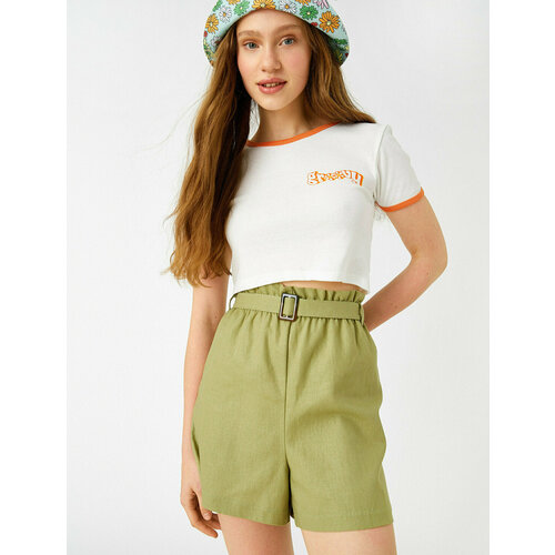 фото Шорты koton, размер 38, хаки