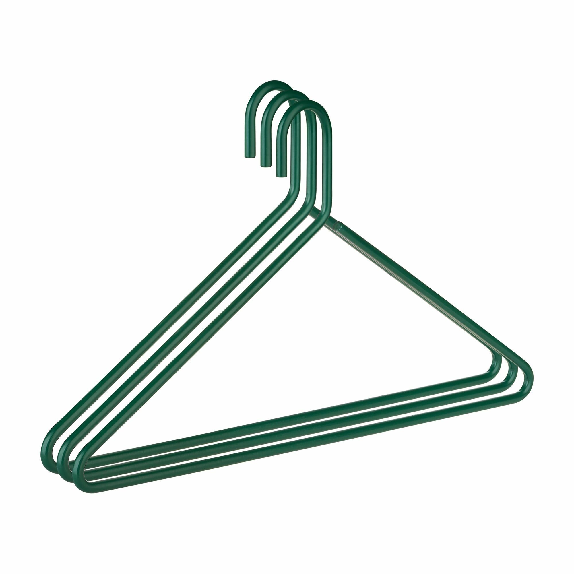Набор вешалок Infinity 3 шт, 40,5х0,7х21,5 см, цвет зеленый
