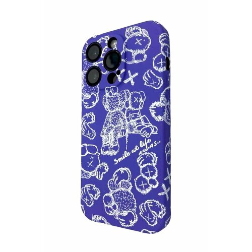Чехол накладка Luxo Violet для iPhone 14 Pro Max, светится в темноте, чехол с защитой камер и софт тач покрытием, на айфон 14 Про Макс диагональю 6.7