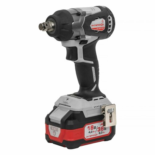 Бесщеточный аккумуляторный ударный гайковерт ИНТЕРСКОЛ ГАУ-40036ВЭ 36 В 400 Нм 3200 удмин 2400 обмин с 2 АКБ 2 Ач и ЗУ в кейсе 8592270 2160000₽