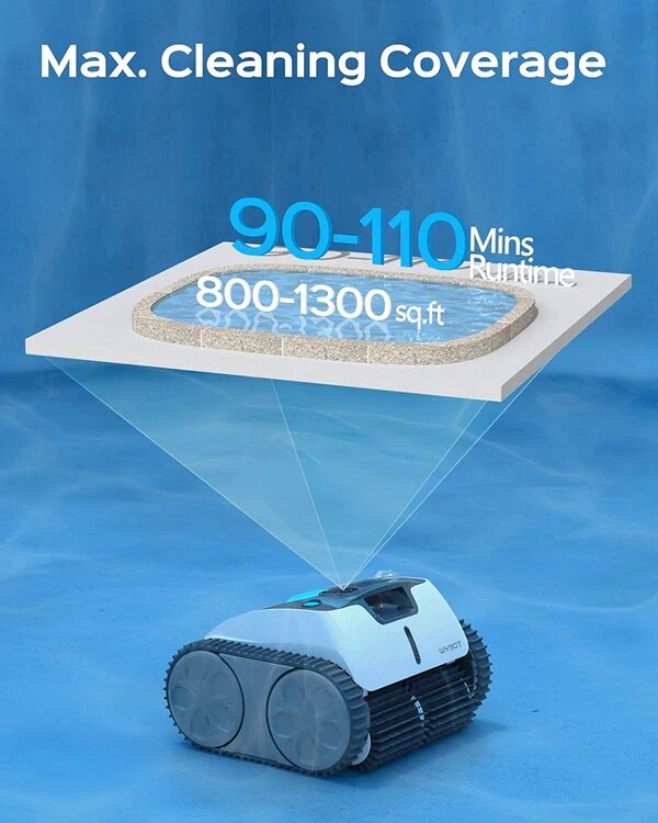Беспроводной робот-пылесос для бассейна Osprey-700, 65Вт, Li-ion 8.8 Ач, 10м³/час, дно/стены, до 80м² - фотография № 4