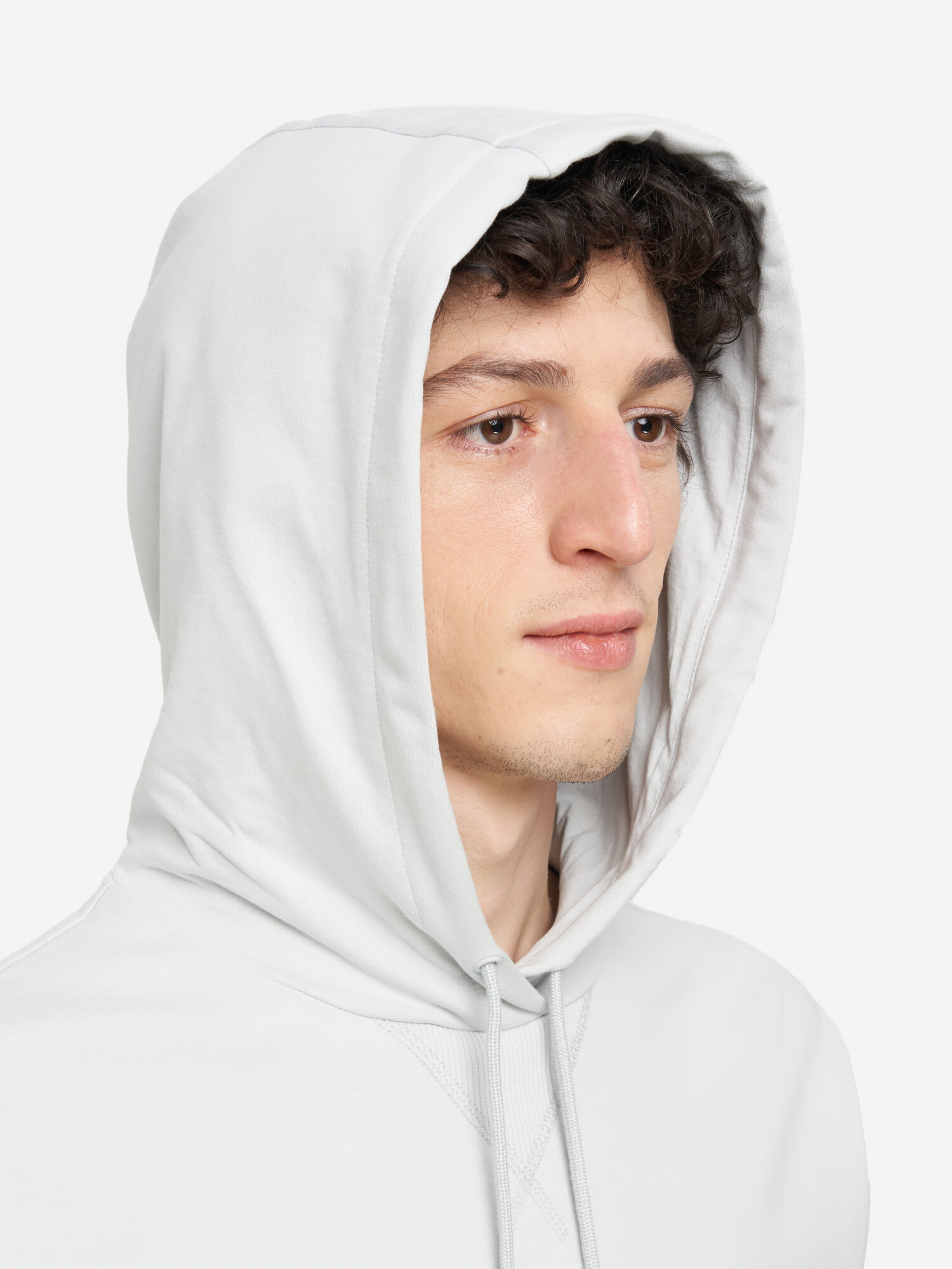 Худи Demix M D Best Basic Folded Solid Hooded Sweatshirt, размер 52, , светло-серый — фото 1