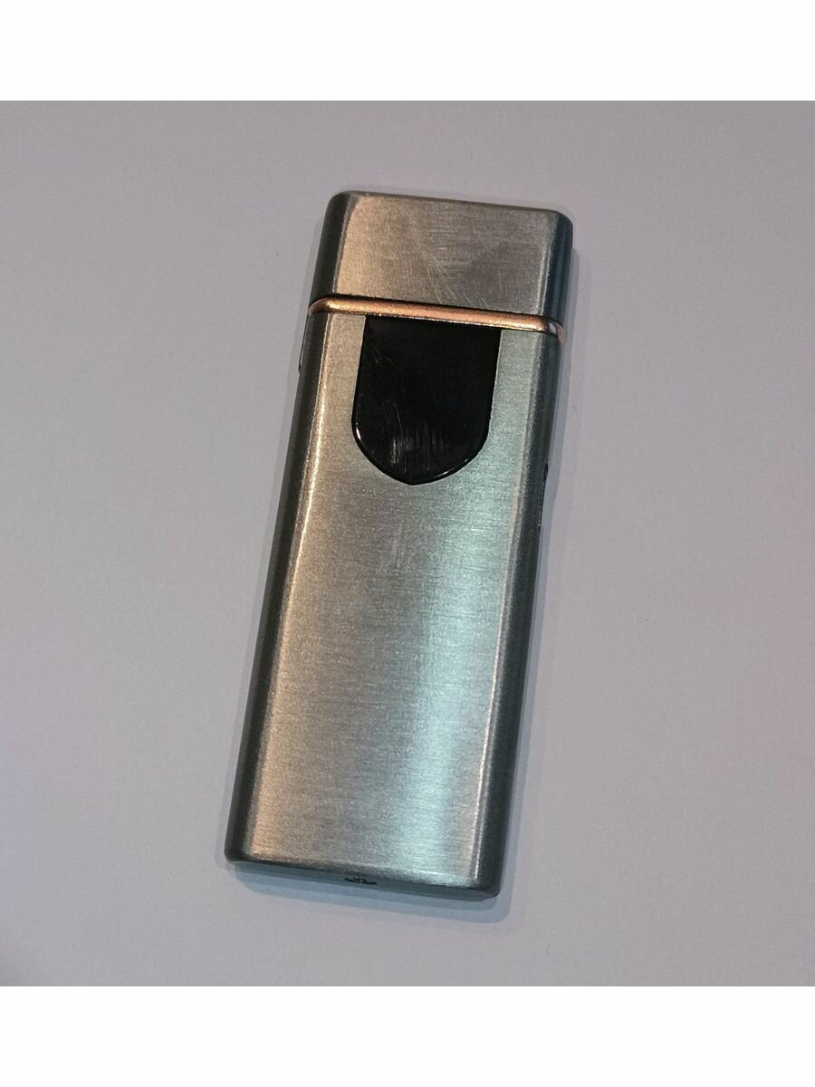 Зажигалка электронная сенсорная USB золотой - фотография № 4