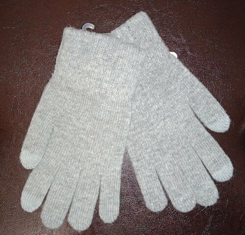 Перчатки, размер 11-12 лет, серый