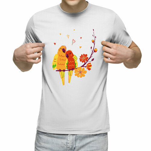Футболка Us Basic, размер 3XL, белый мужская футболка тропическое лето влюбленные попугаи xl желтый