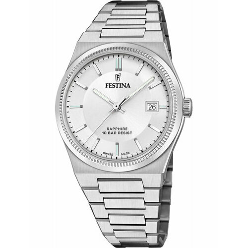 Наручные часы FESTINA Swiss Made, серебряный наручные часы festina swiss made серебряный белый