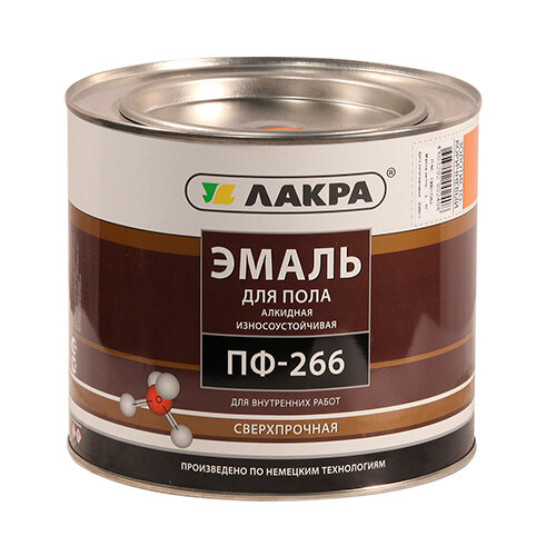 Эмаль ПФ-266 Lakra для пола золотисто-коричневый 2 кг