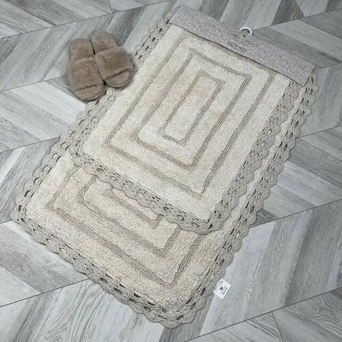 Набор ковриков для ванной Miss Mari Лабиринт крем 60х100 и 50х70 5800₽