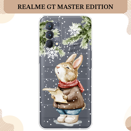 Силиконовый чехол Поющий зайчонок на Realme GT Master Edition / Реалми GT Мастер Эдишн, прозрачный силиконовый чехол поющий зайчонок на realme gt master edition реалми gt мастер эдишн