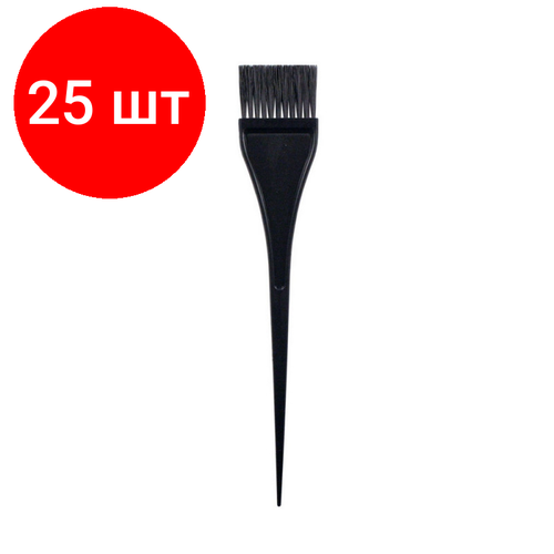 Комплект 25 штук, Кисть для окраски волос Lei 35мм, чёрная 303001