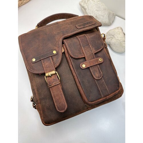 Сумка мессенджер DIGALS, коричневый