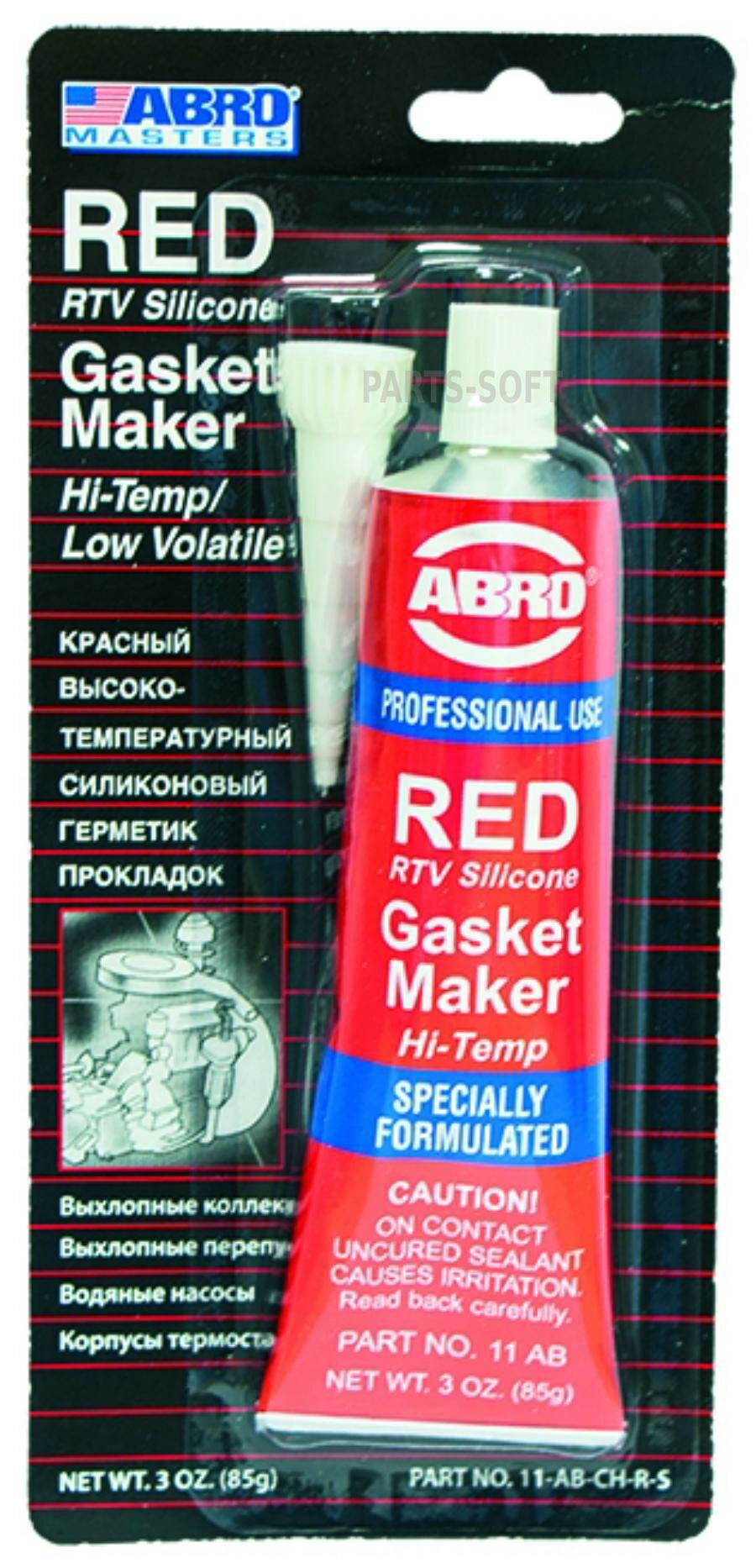 Герметик прокладок ABRO красный 85 гр 11-AB-CH-R-S