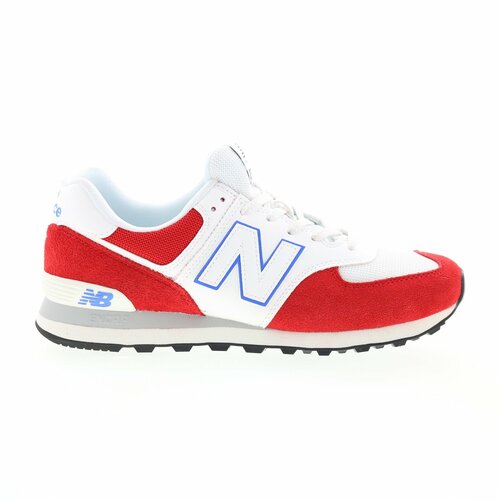 Кроссовки New Balance 574, полнота D, размер 9,5US, белый, красный