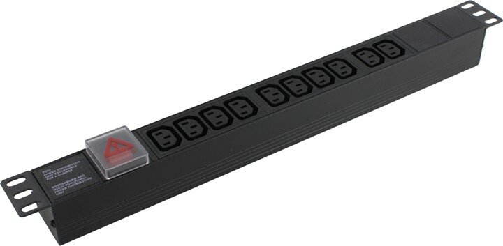 Exegate EX280859RUS Блок розеток ExeGate ServerPro PDU-19H001 Al-10С13-C14-SW, 1U, Алюм., 10 IEC 320 C13, С14 - фото №6